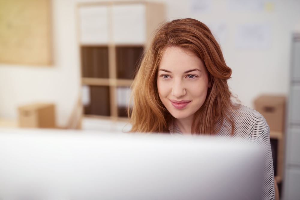 woman at computer